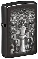 Зажигалка ZIPPO Chess Design с покрытием High Polish Black