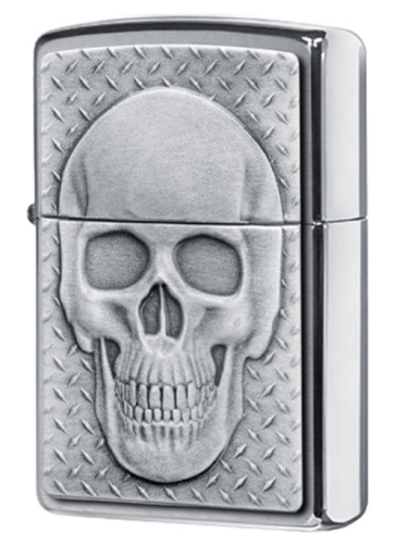 138 ZIPPO  ZIPPO Skull Designпокрытием Brushed Chrome